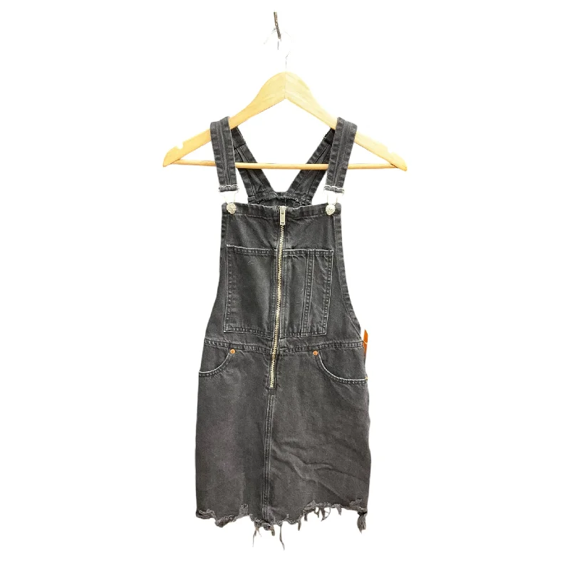 Dress Casual Short By Zara In Black Denim, Size: S Fringe Denim Skirt