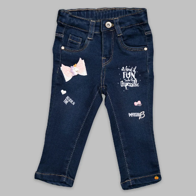 Denim Jeans for Girls and Kids Slim-fit Denim Skirt