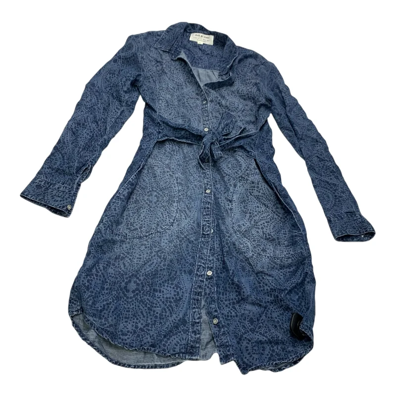 Dress Casual Short By Cloth & Stone In Blue Denim, Size: Xs Fitted Denim Skirt