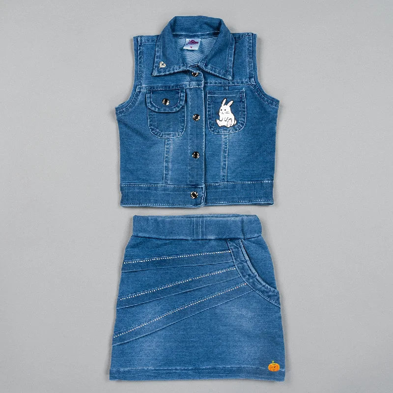 Denim Skirt & Top for Girls Stylish Denim Skirt