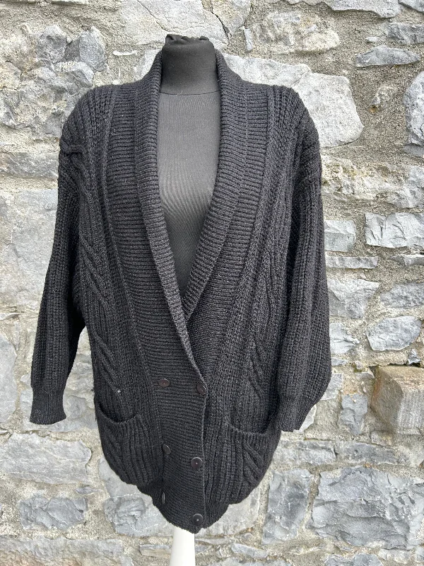 80s black cardigan uk 16-18 Pullover Sweater Fashion