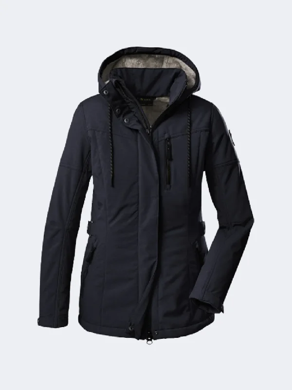 Killtec Gw 26 Women Skiing Jacket Dark Navy Women's leather jackets