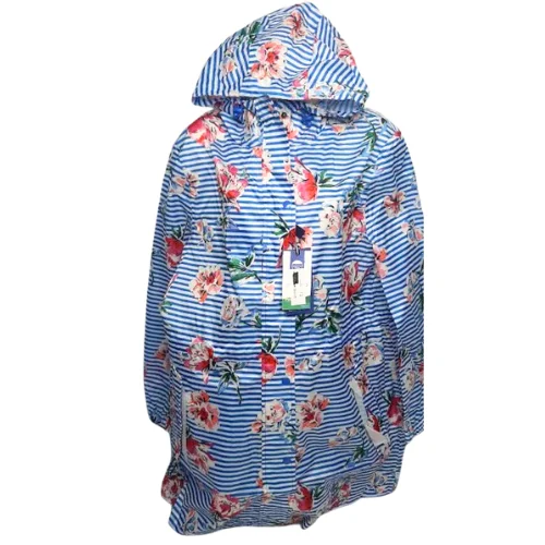 Raincoat - Blue Stripe Floral