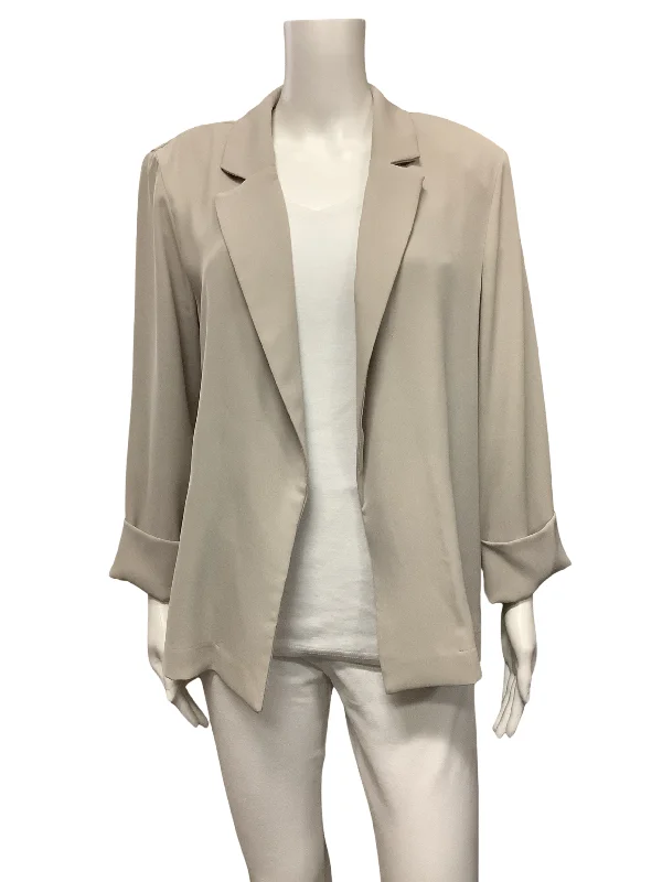 Joseph Ribkoff Jacket Ivory Open Notched Collar Size: 14