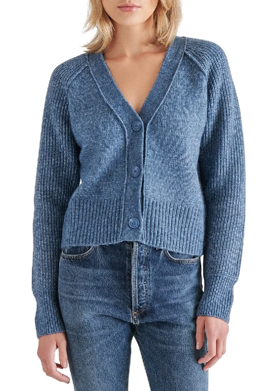 Beckie Cardigan - Blue Dusk Pullover with Pattern