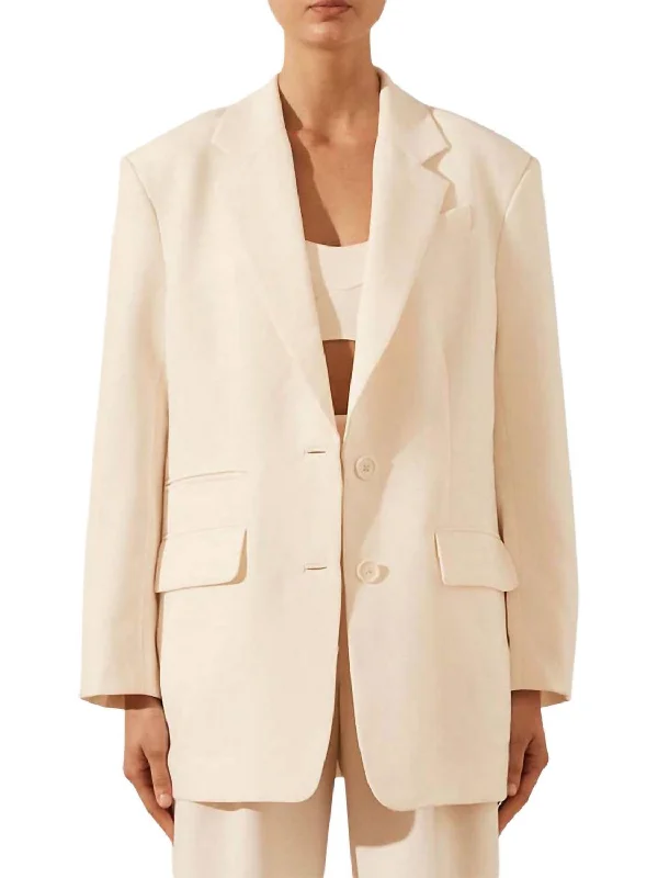 Irena Oversized Blazer In Ivory Formal Women’s Blazers