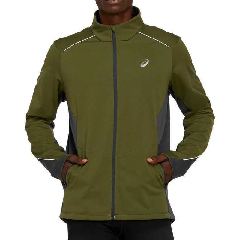 Asics Lite-Show Winter Mens Running Jacket - Green Women's leather jackets