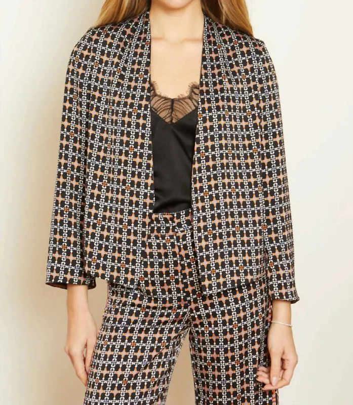 Kinsley Reversible Blazer In Stamped Leopard/moderne Geo Blazer Jacket Style