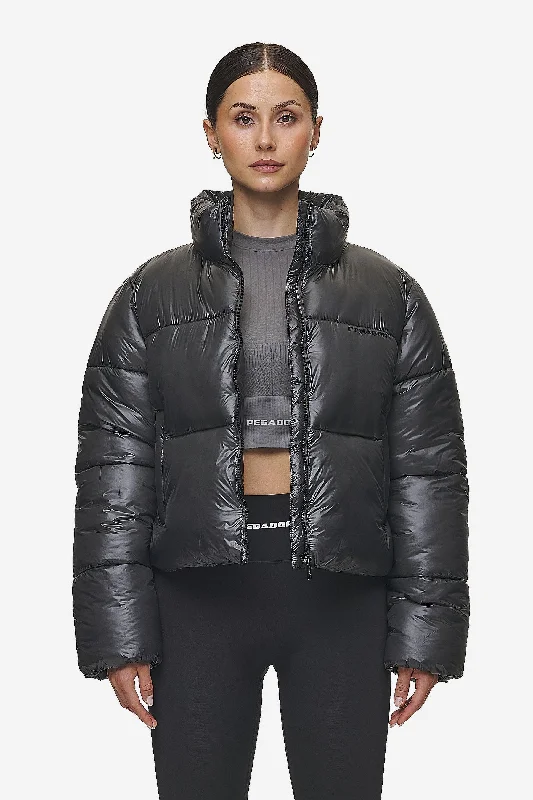 Georgia Light Glossy Puffer Jacket Anthracite