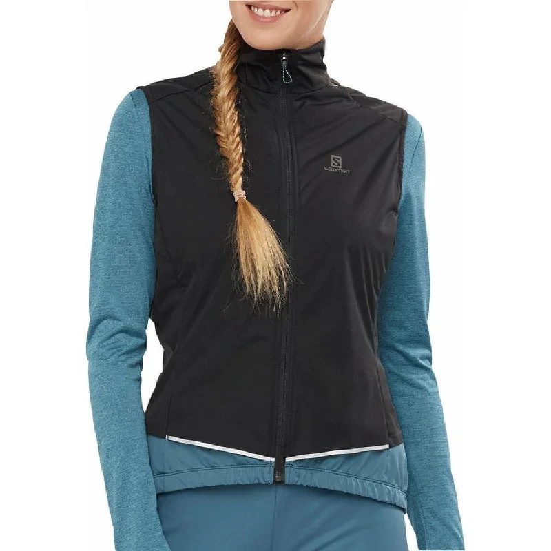 Salomon Light Shell Womens Running Gilet - Black Women's UV protection jackets