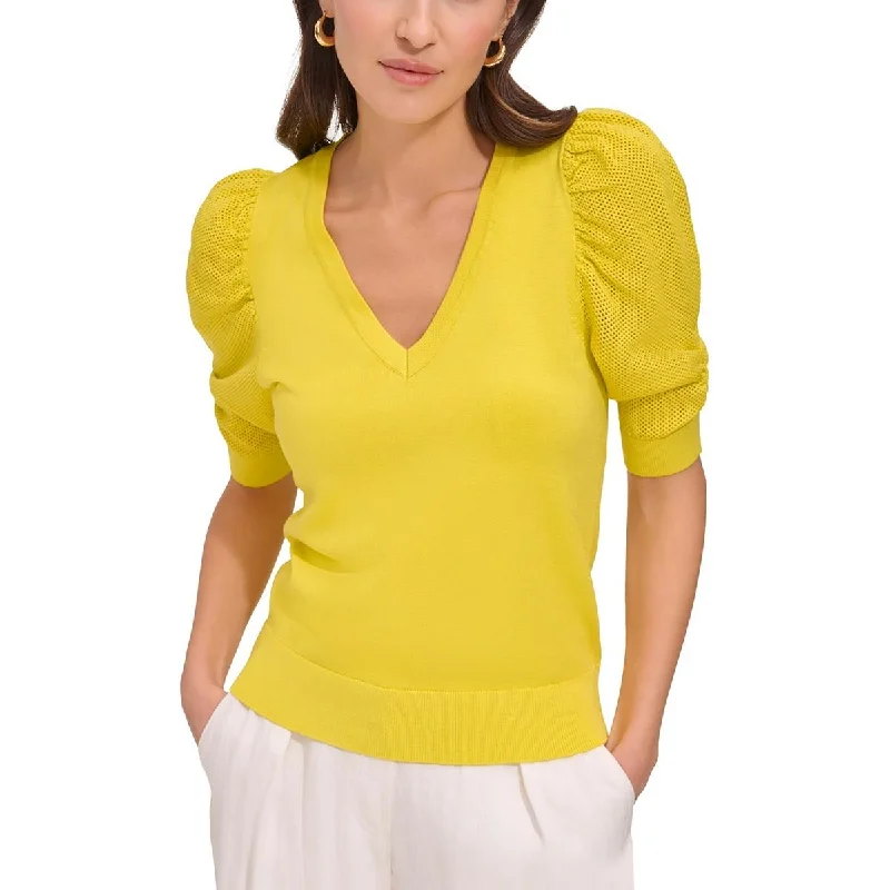 Womens Pointelle V-Neck Pullover Sweater Best sweaters for cozy nights