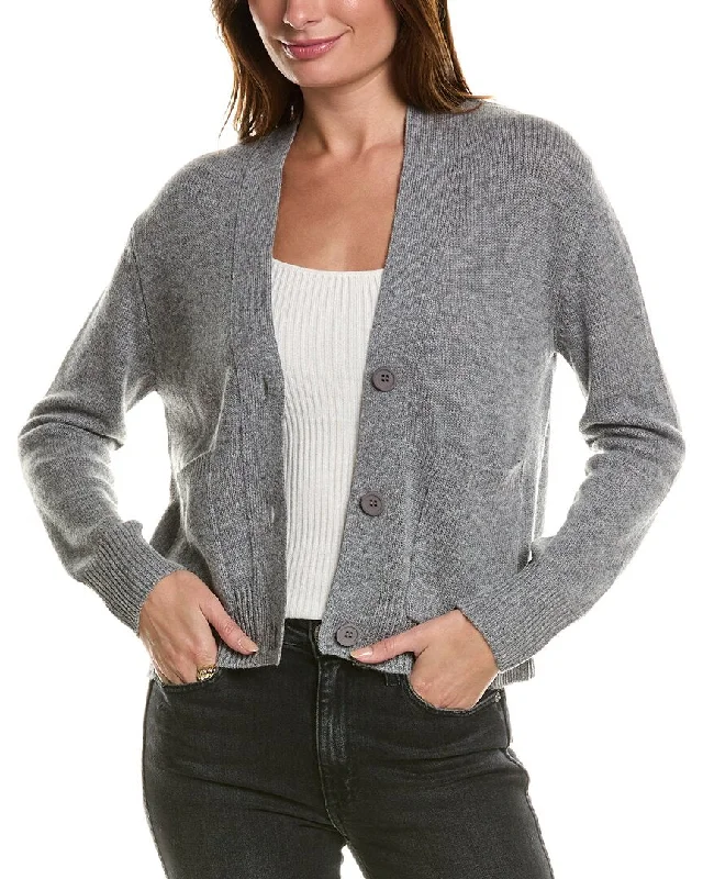 Forte Cashmere Pocket V-Neck Wool & Cashmere-Blend Cardigan Classic sweaters