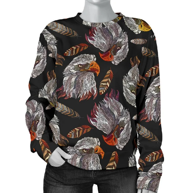 Eagle Pattern Print Women's Sweatshirt Formal sweaters