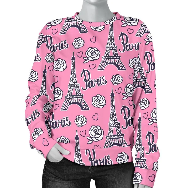 Eiffel Tower Print Pattern Women's Sweatshirt Christmas sweaters