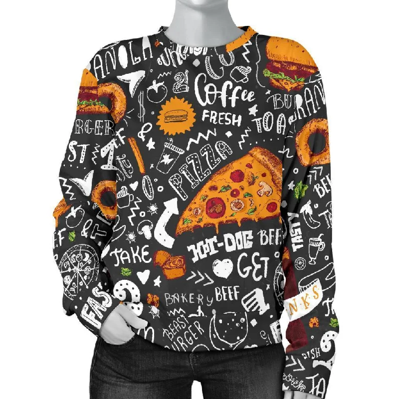 Fastfood Print Pattern Women's Sweatshirt H&M sweaters