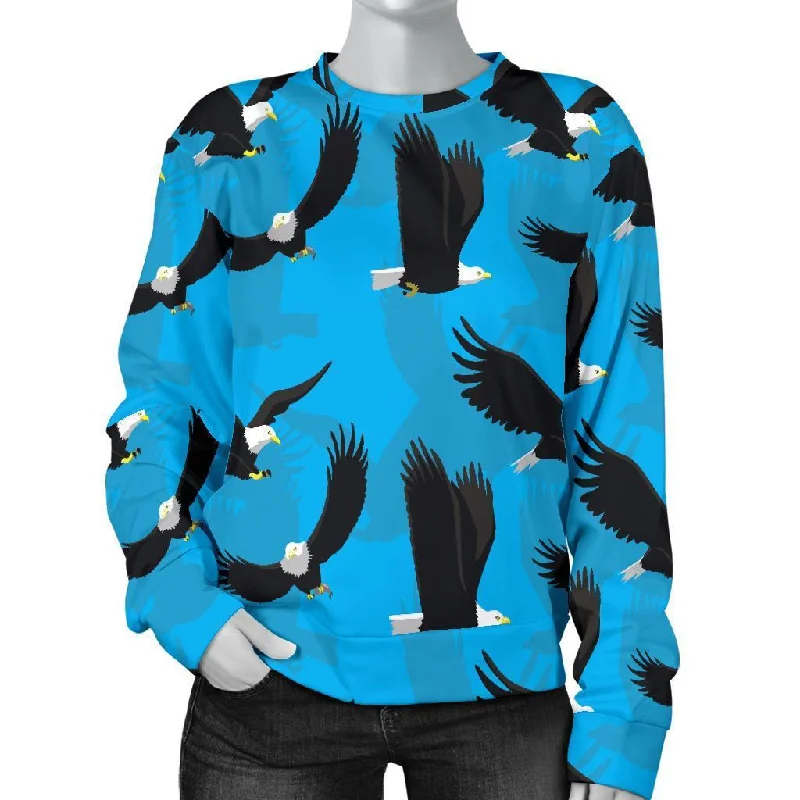 Flying Eagle Pattern Print Women's Sweatshirt Outdoor sweaters