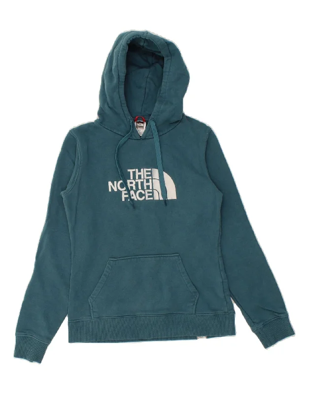 THE NORTH FACE Womens Graphic Hoodie Jumper UK 6 XS Blue Cotton Kids' sweaters