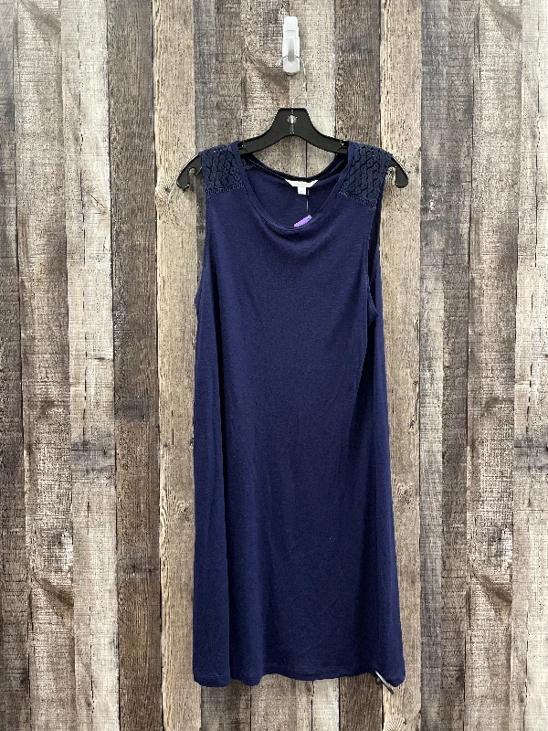 Navy Dress Casual Midi Charming Charlie, Size L Glamorous midi dresses