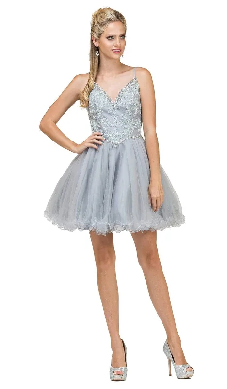 Dancing Queen - 2004 Beaded Floral Lace Tulle Cocktail Dress Best party dresses for petites