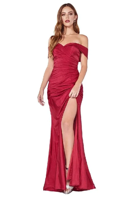 Cinderella Divine - Off Shoulder Fitted Jersey Evening Gown KV1050 Revolve party dresses