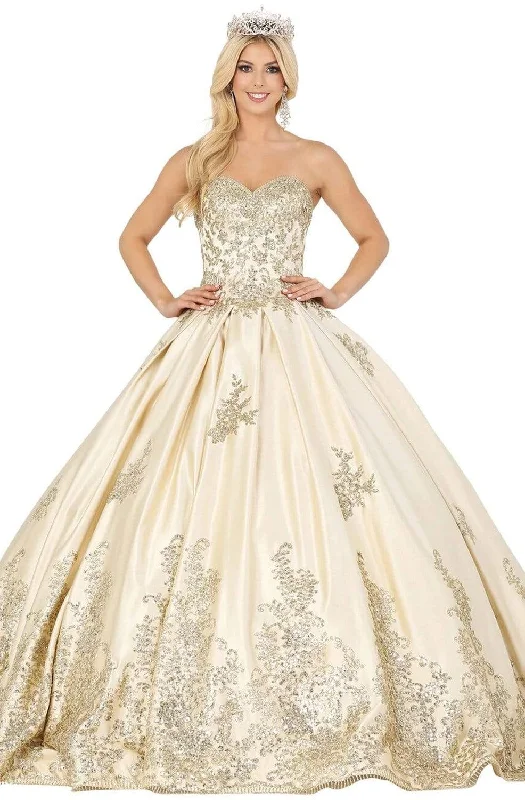 Dancing Queen - 1516 Strapless Embellished Sweetheart Ballgown Graduation party dresses