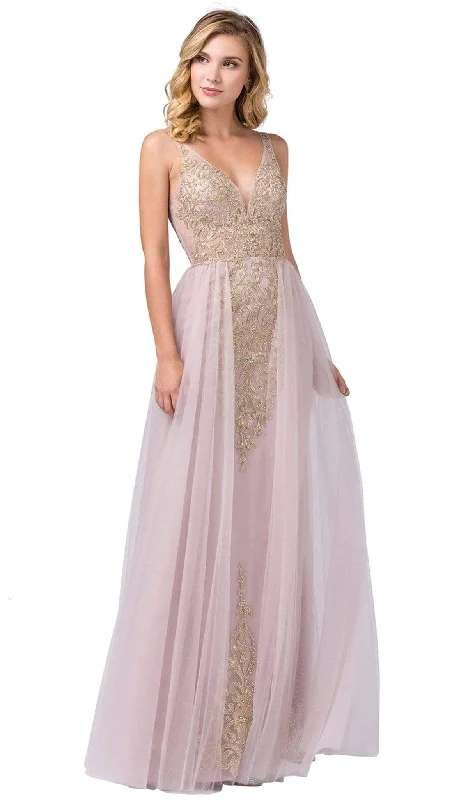 Dancing Queen - 2525 Gilt-Appliqued Illusion Overskirt Gown New Year's Eve party dresses