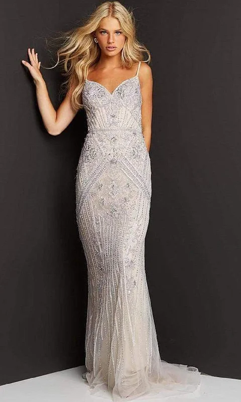 Jovani - 06678 Formal Beaded Column Gown Boohoo party dresses