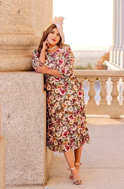 Eloise Rose Multi Floral Dress - DM Exclusive Wedding guest floral dresses