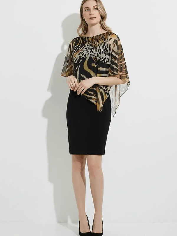 Joseph Ribkoff T Animal Print Black Dress 224173 295 H&M floral dresses