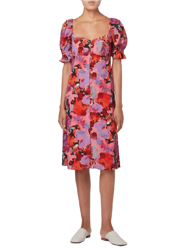 Paul Smith Pink Floral Printed Dress W2R-540D-K31018-20 Casual floral dresses