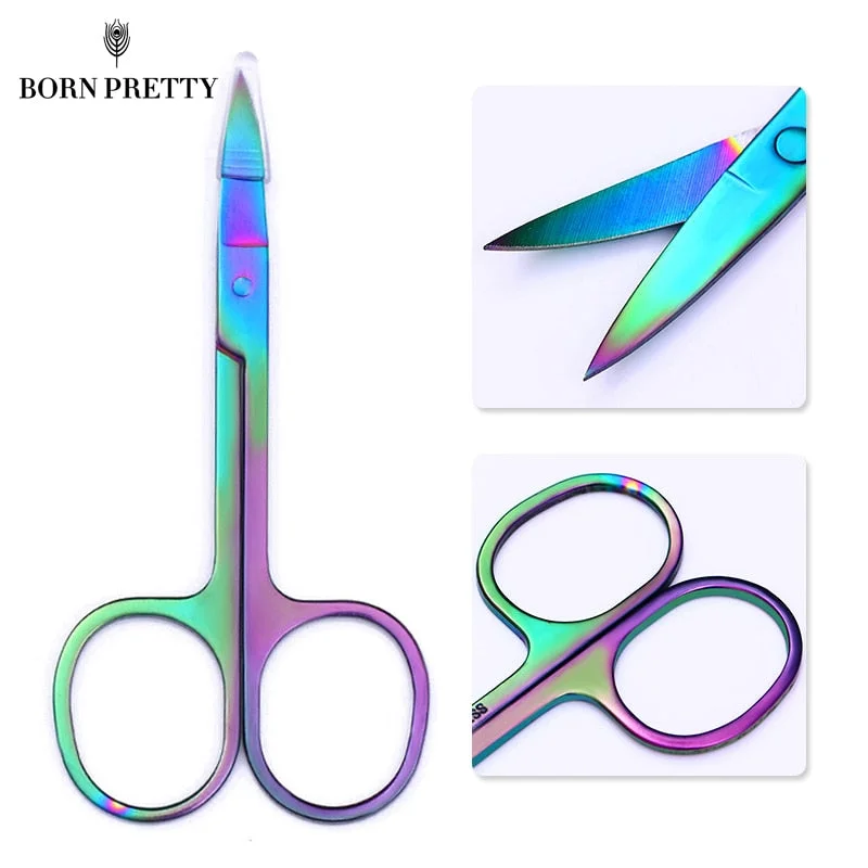 1 Pc Chameleon Stainless Steel Eyebrow Scissor Facial Hair Remover Sharp Head Beauty Makeup Tool Soft fabric unclassified dresses