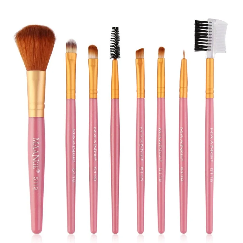 8 pcs Professional Makeup Brushes Set Powder Eyeshadow Highlight Foundation Beauty Cosmetics Make Up Brush Tool Kits Club unclassified dresses