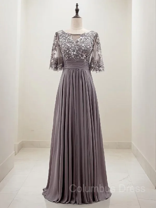 A-line/Princess Scoop Floor-Length Chiffon Mother of the Bride Dresses With Pleats Gowns Sleeveless unclassified dresses