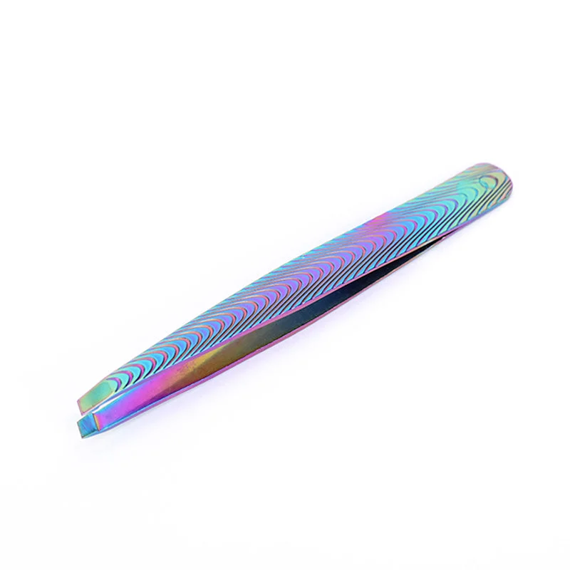 Chameleon Rainbow Eyebrow Tweezer Makeup Tool Stainless Steel Slant Tip Hair Remover Cosmetic Eyebrow Clip Beauty Care Tool Stretchy unclassified dresses