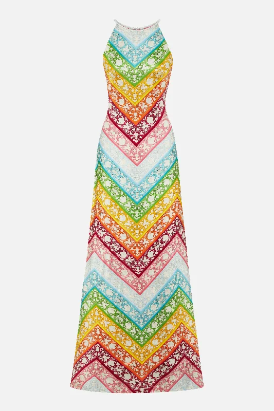 Cher Dress Rainbow Chevron Designer unclassified dresses