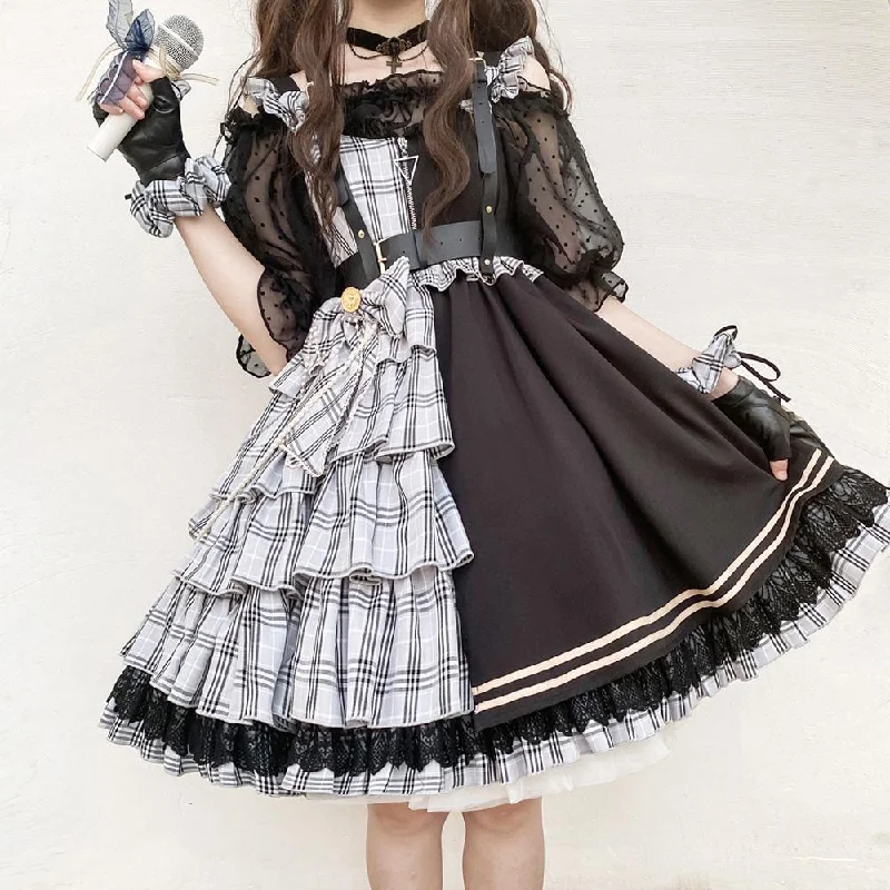 Harajuku Girl Plaid Loli Dress SD00534 Printed unclassified dresses