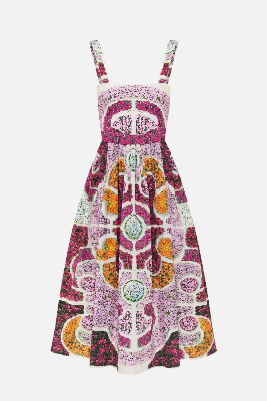 Iris Dress Framboise Pink Topiary Bold pattern unclassified dresses