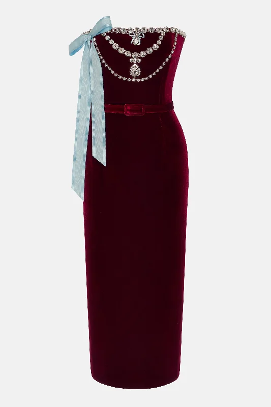 Karlowe Dress Embroidered Ruby Party unclassified dresses