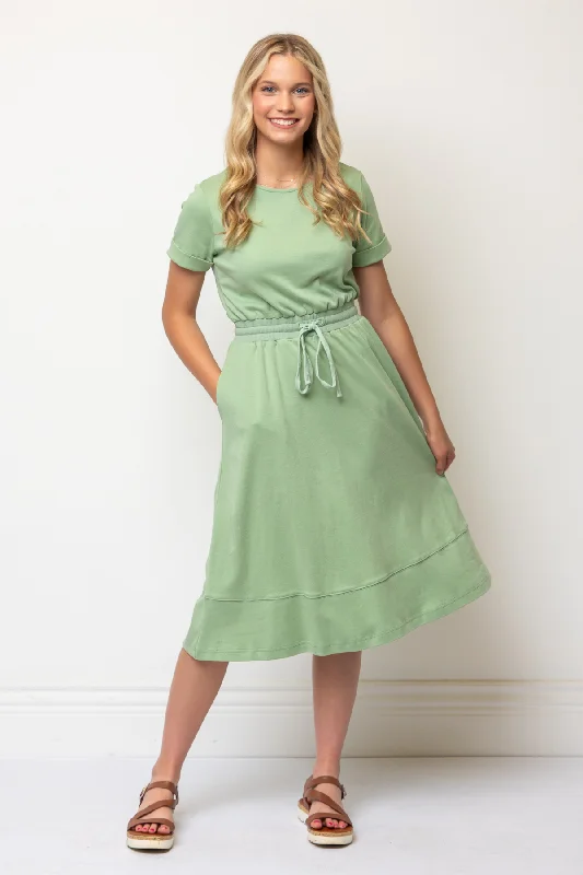 Marie Knit Dress in Green Embroidered unclassified dresses