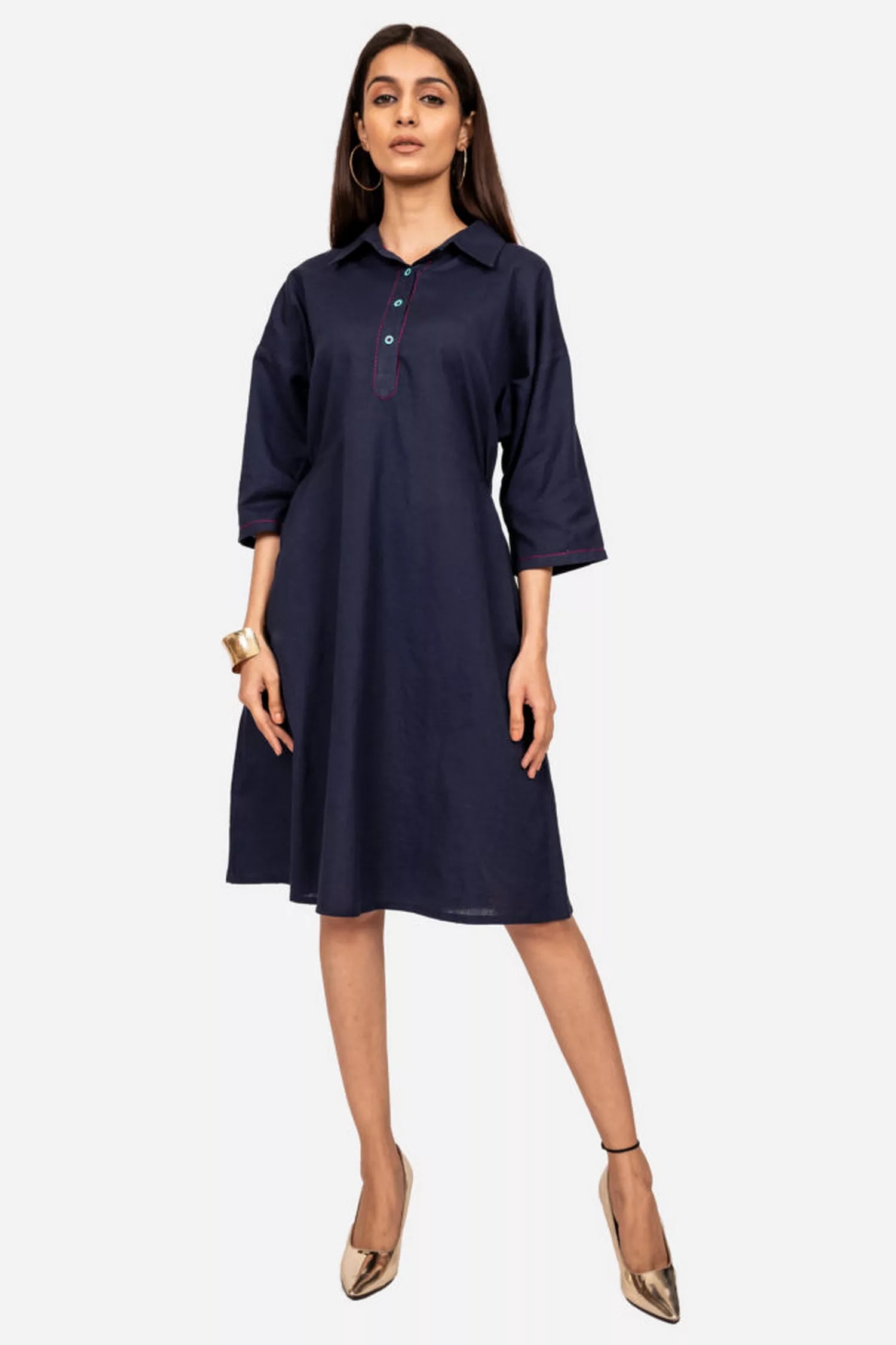 Navy blue box fit dress Graduation unclassified dresses