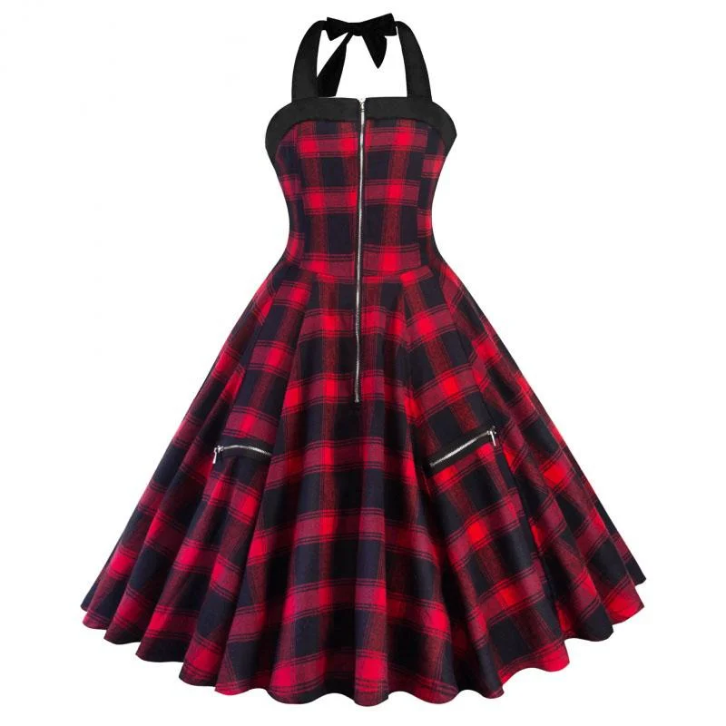 Retro Punk Plaid Dress SD01112 Ruffled unclassified dresses