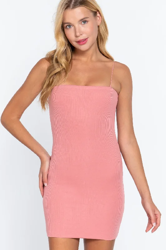 Rib Knit Tube Dress Sleeveless unclassified dresses