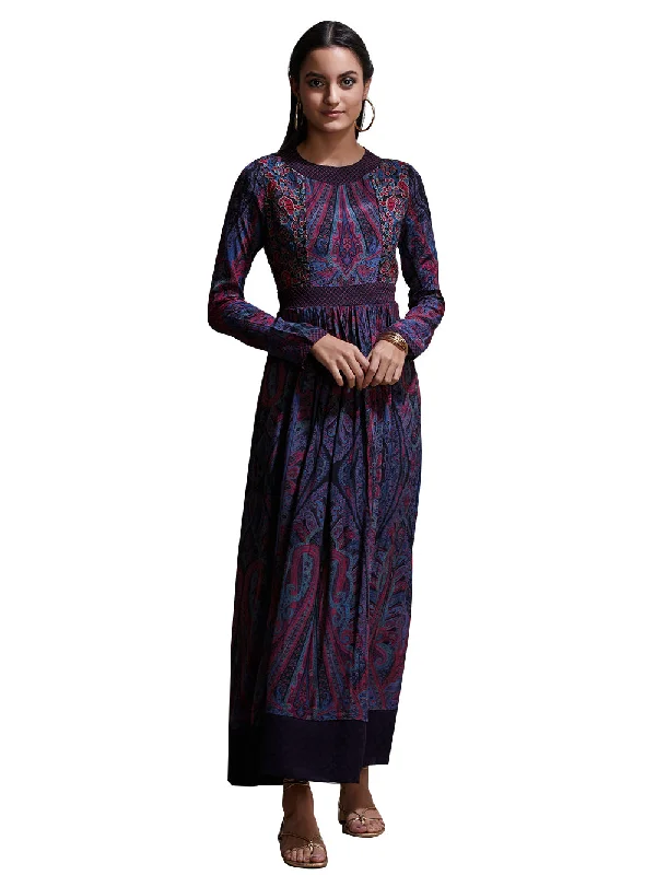 Ritu Kumar Purple Embroidered Kurta Dress Lightweight unclassified dresses