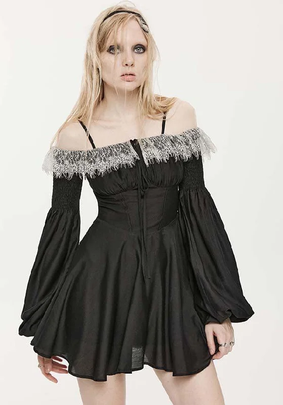 Sweet Girl | OFF-SHOULDER CHIFFON DRESS* Velvet unclassified dresses