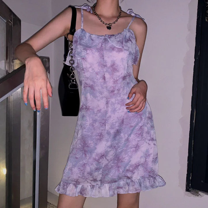 Tie Dye Ruffle Dress SD00187 Breathable unclassified dresses