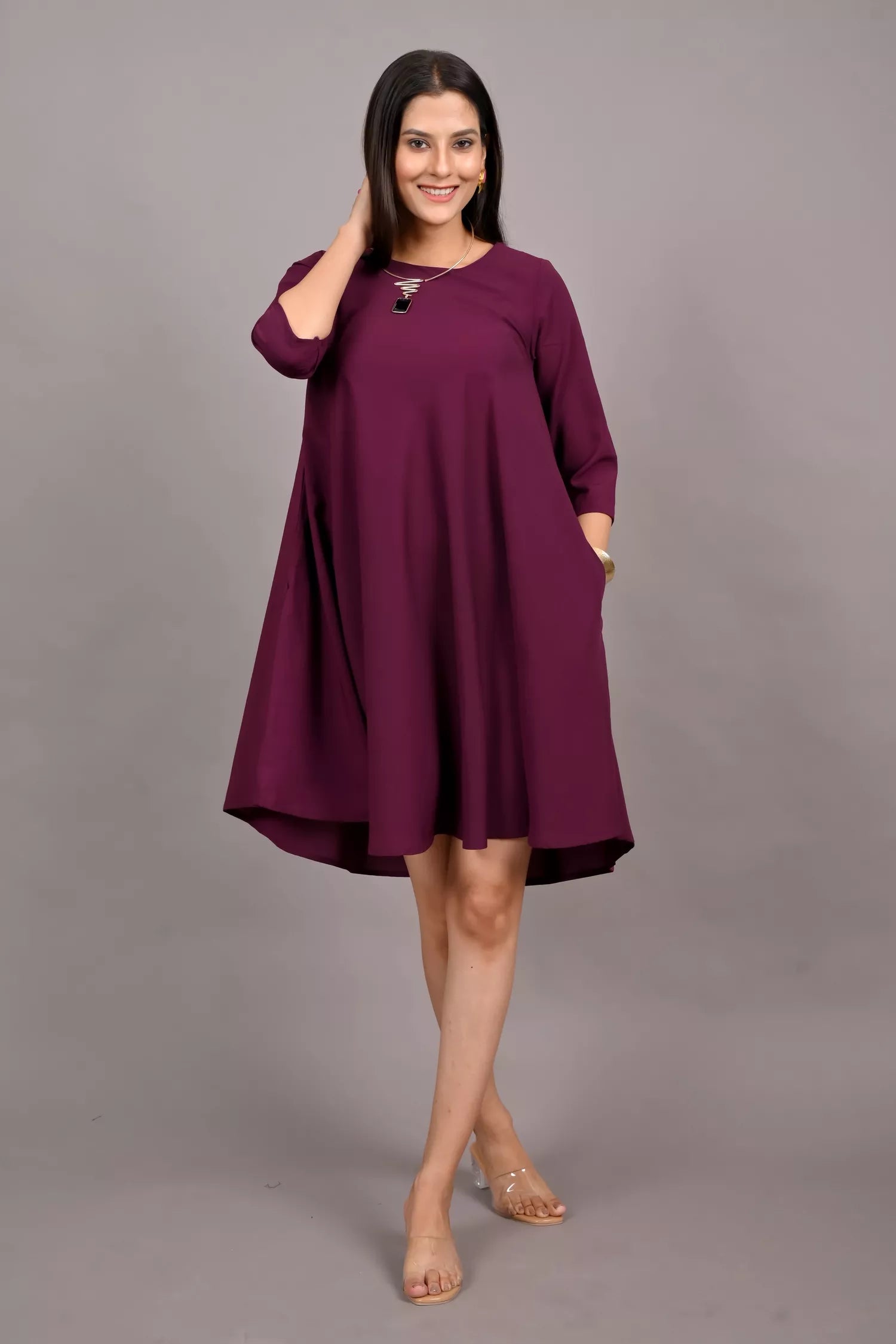 Georgette Flaired Dress Open-back unclassified dresses