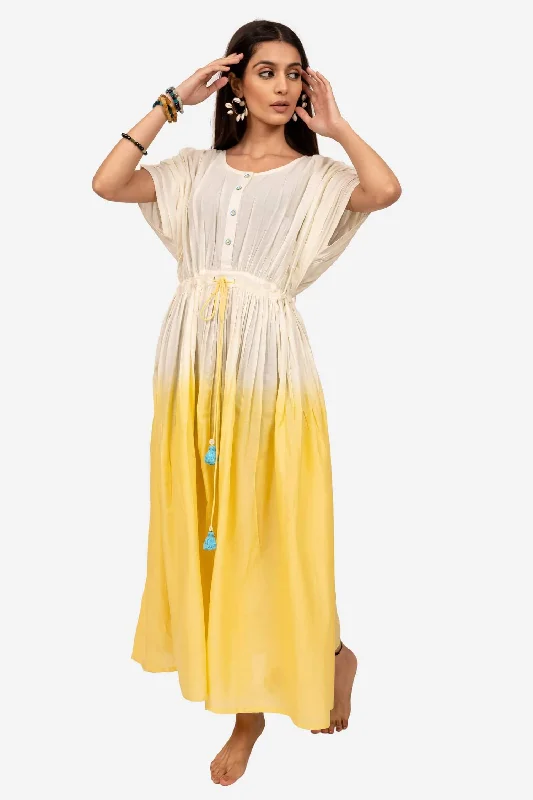 Yellow  Ombre Kaftan Dress Holiday unclassified dresses