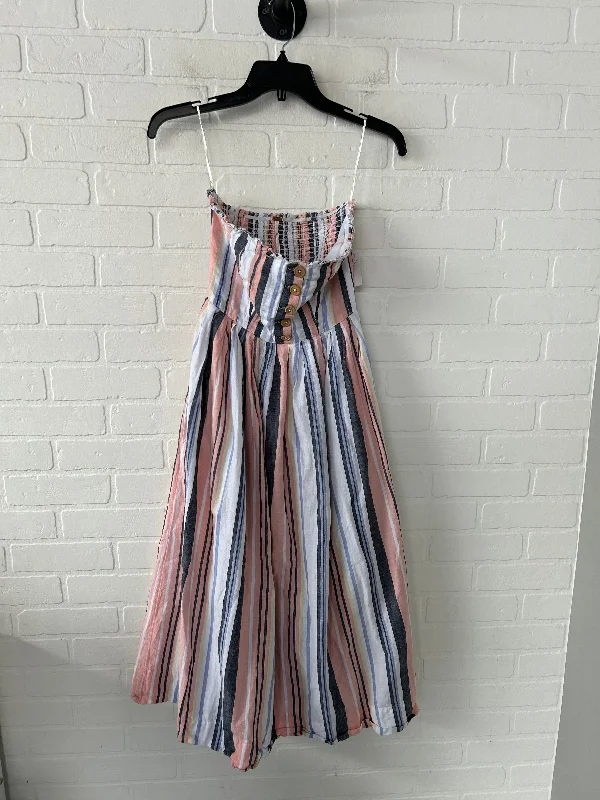 Dress Casual Maxi By Free People In Grey & Pink, Size: Xs Flowing Boho Skirt