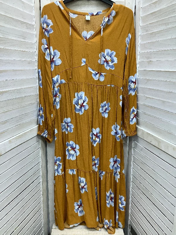 Dress Casual Maxi By Old Navy In Yellow, Size: L Boho Maxi Skirt