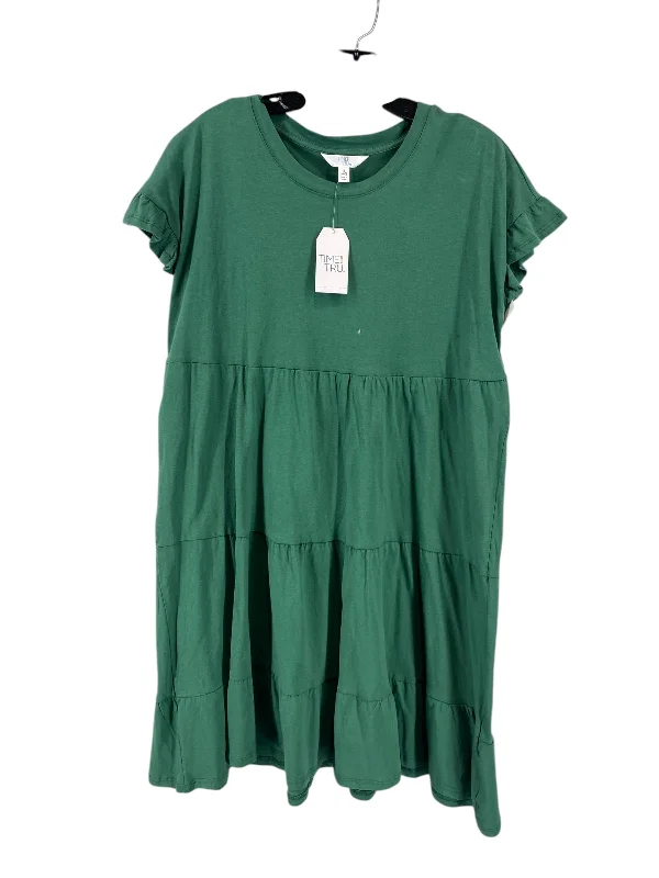 Dress Casual Short By Time And Tru In Green, Size: S Mini Skirt with Pockets